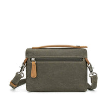 Load image into Gallery viewer, Small Waxed Canvas Shoulder Bag, Green