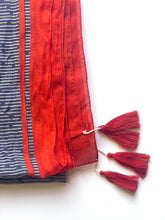 Load image into Gallery viewer, Del Sol Tassel Cotton Scarf Navy: Navy