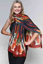 Load image into Gallery viewer, Navita Fine Wool Shawl: Burgundy & Green