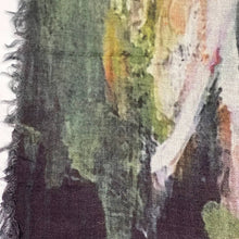 Load image into Gallery viewer, Paola Abstract Wool Scarf/Wrap: Ocean Green
