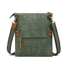 Load image into Gallery viewer, Small Cotton Linen Shoulder Bag, Green