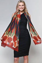 Load image into Gallery viewer, Navita Fine Wool Shawl: Burgundy & Green