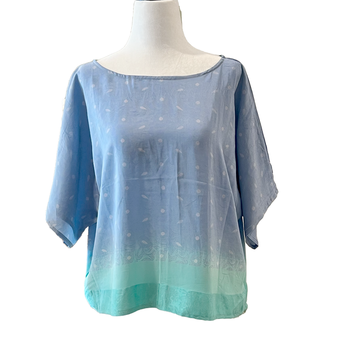 Abigale Recycled Sari Silk Boxy Top