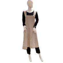 Load image into Gallery viewer, Japanese Apron/Tunic in Natural Stone Washed Linen