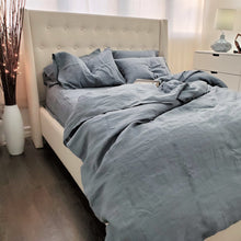 Load image into Gallery viewer, Pair of Queen Pillow Cases Blue/Grey