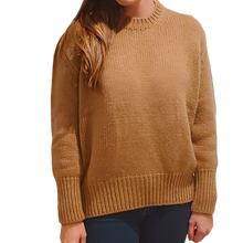 Load image into Gallery viewer, KARLEY: Cashmere &amp; Lambs Wool Maxi Crew Neck Pullover
