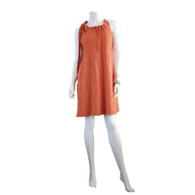 Load image into Gallery viewer, Orange Linen sundress with pockets