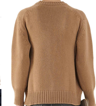 Load image into Gallery viewer, KARLEY: Cashmere & Lambs Wool Maxi Crew Neck Pullover