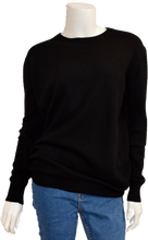 Load image into Gallery viewer, Unisex Cashmere  Crew Neck Sweater in Black