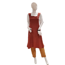 Load image into Gallery viewer, Japanese Apron/Tunic in Sienna Stone Washed Linen