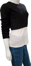 Load image into Gallery viewer, LUCY: Cashmere Cropped, Crew Neck in Black