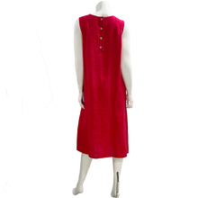 Load image into Gallery viewer, Julianne Linen Midi Dress with Pockets:Scarlet