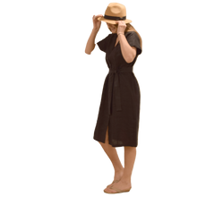 Load image into Gallery viewer, Safari , Black Linen Dress