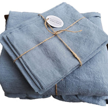 Load image into Gallery viewer, Queen Sheet Set Blue/Grey (4 pieces)