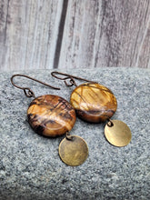 Load image into Gallery viewer, Bold Jasper and Bronze Earrings – Earthy Artisan Handmade