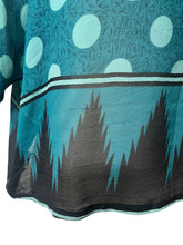 Load image into Gallery viewer, Renee Pure Silk Boxy Top: Turquoise