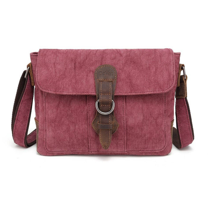 Cotton Linen Shoulder Bag, Burgundy
