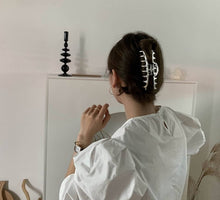 Load image into Gallery viewer, Large Hair Claw Clip, Silver