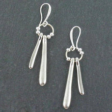 Load image into Gallery viewer, SB Double Drop Earrings, Silver Plate