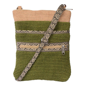 "Hipster"  Crossbody Bag - Olive Green -