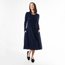 Load image into Gallery viewer, Kinsley Ribbed Bamboo Long Sleeve Dress, Ink