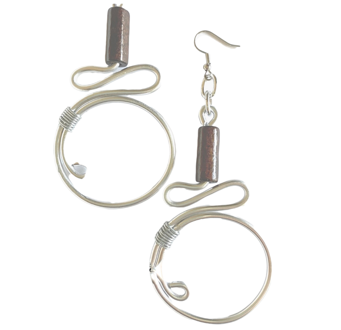 WN B317S Made Aluminium Earring: Silver