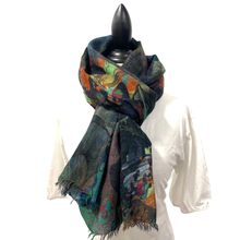 Load image into Gallery viewer, Elegant Wool Silk Blend Scarf - Vibrant Multicolor