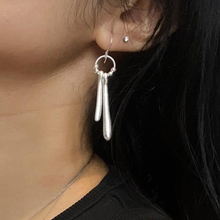 Load image into Gallery viewer, SB Double Drop Earrings, Silver Plate