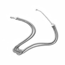 Load image into Gallery viewer, Chunky Knot Chain Necklace, Stainless Steel, Silver