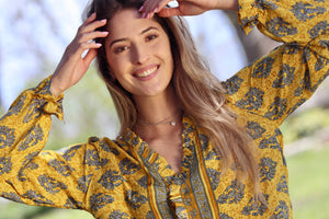 Raina Ruffle Front Top :Recycled