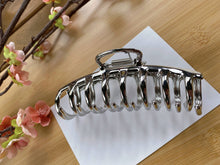 Load image into Gallery viewer, Large Hair Claw Clip, Silver