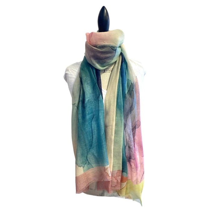 Elegant Watercolor Pastel Scarf Wrap