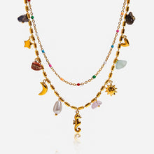 Load image into Gallery viewer, Layered Charm Statement Necklace