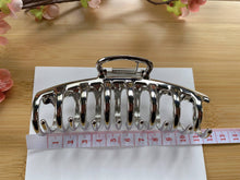 Load image into Gallery viewer, Large Hair Claw Clip, Silver