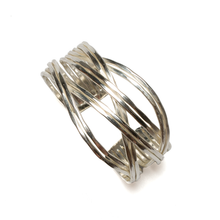 Load image into Gallery viewer, Loose Plait Metal Cuff - Silver Colour