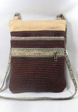 Load image into Gallery viewer, Jute Hipster Crossbody Bag- Jute - Choco Brown