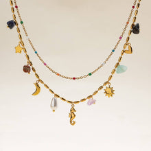 Load image into Gallery viewer, Layered Charm Statement Necklace