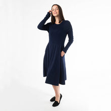Load image into Gallery viewer, Kinsley Ribbed Bamboo Long Sleeve Dress, Ink