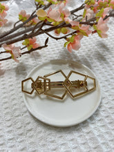 Load image into Gallery viewer, Geometric Gold Barrette