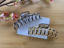 Load image into Gallery viewer, Large Hair Claw Clip, Silver
