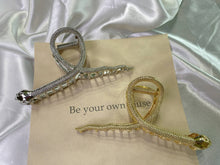 Load image into Gallery viewer, Snakes Ladder Hair Claw, Silver
