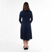 Load image into Gallery viewer, Kinsley Ribbed Bamboo Long Sleeve Dress, Ink