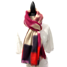 Load image into Gallery viewer, Rangoli Pink Wool Silk Blend Scarf