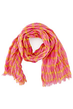 Load image into Gallery viewer, Cotton Scarf: Wall Red/Khaki