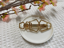 Load image into Gallery viewer, Geometric Gold Barrette