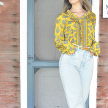Load image into Gallery viewer, Raina Ruffle Front Top :Recycled
