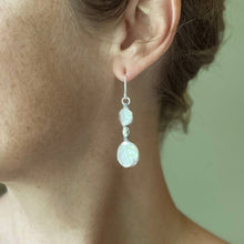 Load image into Gallery viewer, SB Double Beaten Disc Earrings In Silver Plate