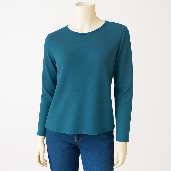 Barbie Biased Cut Top: Peacock