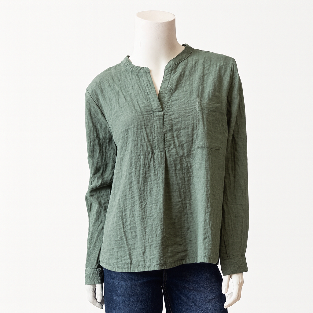 Michelle Front Pleat Top, Sage