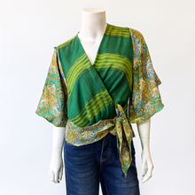 Load image into Gallery viewer, Recycled Silk: Winnie Wrap Top - M/L